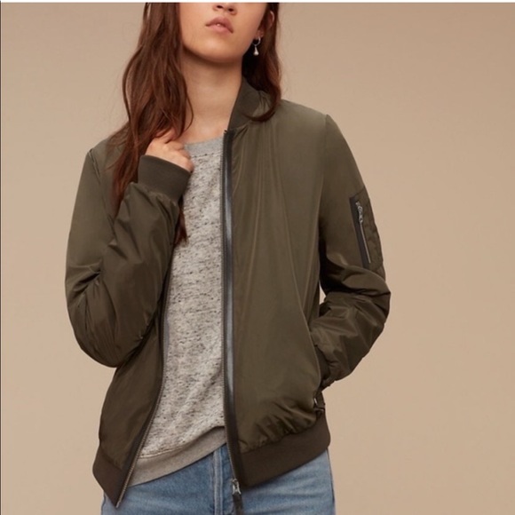 Aritzia Jackets & Coats Aritzia Mackage Grey Bomber Jacket Poshmark
